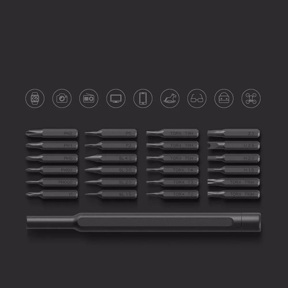  Xiaomi Mijia Wiha Daily Use Screwdriver Kit 24 Precision Magnetic Bits Alluminum Box Screw Driver x - 32780348699