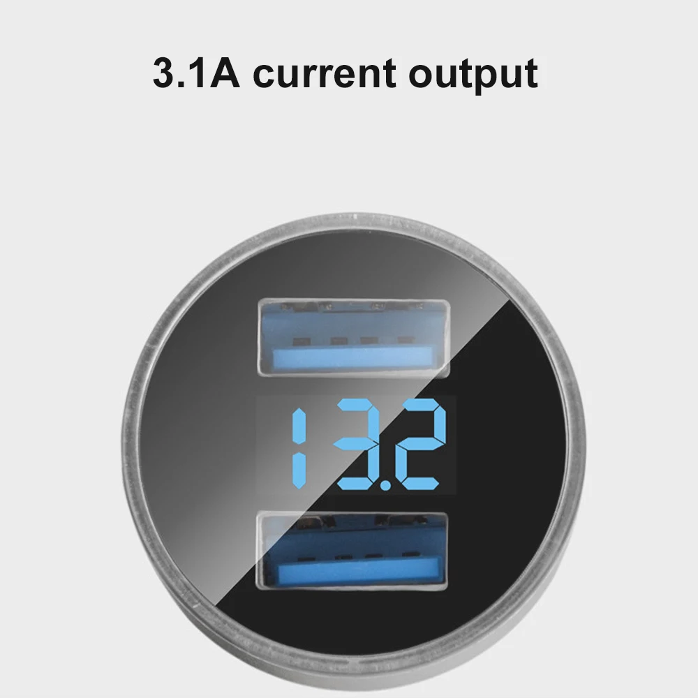 Автомобильное зарядное устройство Kebidu 5 в 3,4 а с двумя USB, цифровой ЖК-дисплей для iPhone, Xiaomi, samsung, быстрая зарядка, прикуриватель