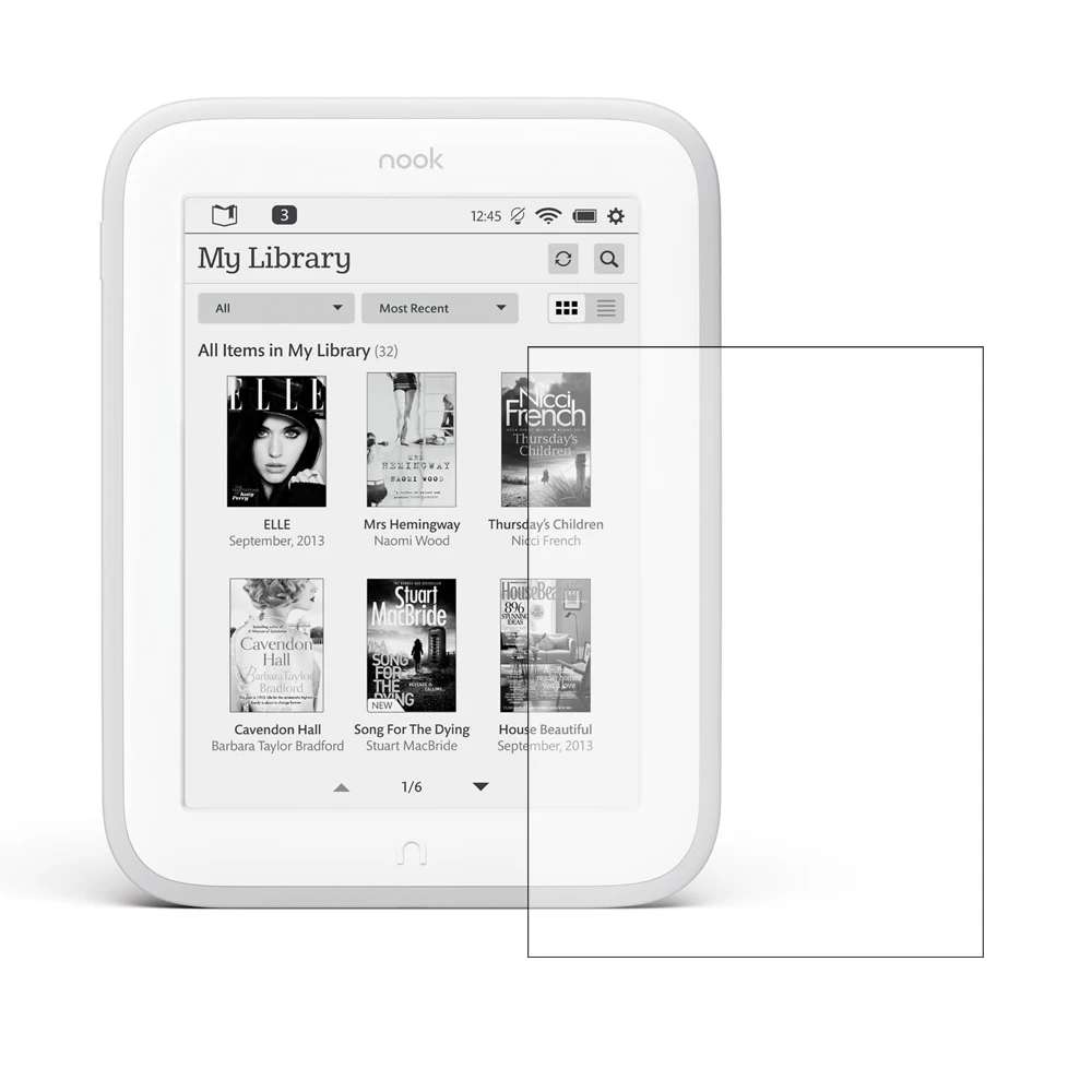 Anti Scratch Clear LCD Screen Protector Shield Film for Nook GlowLight