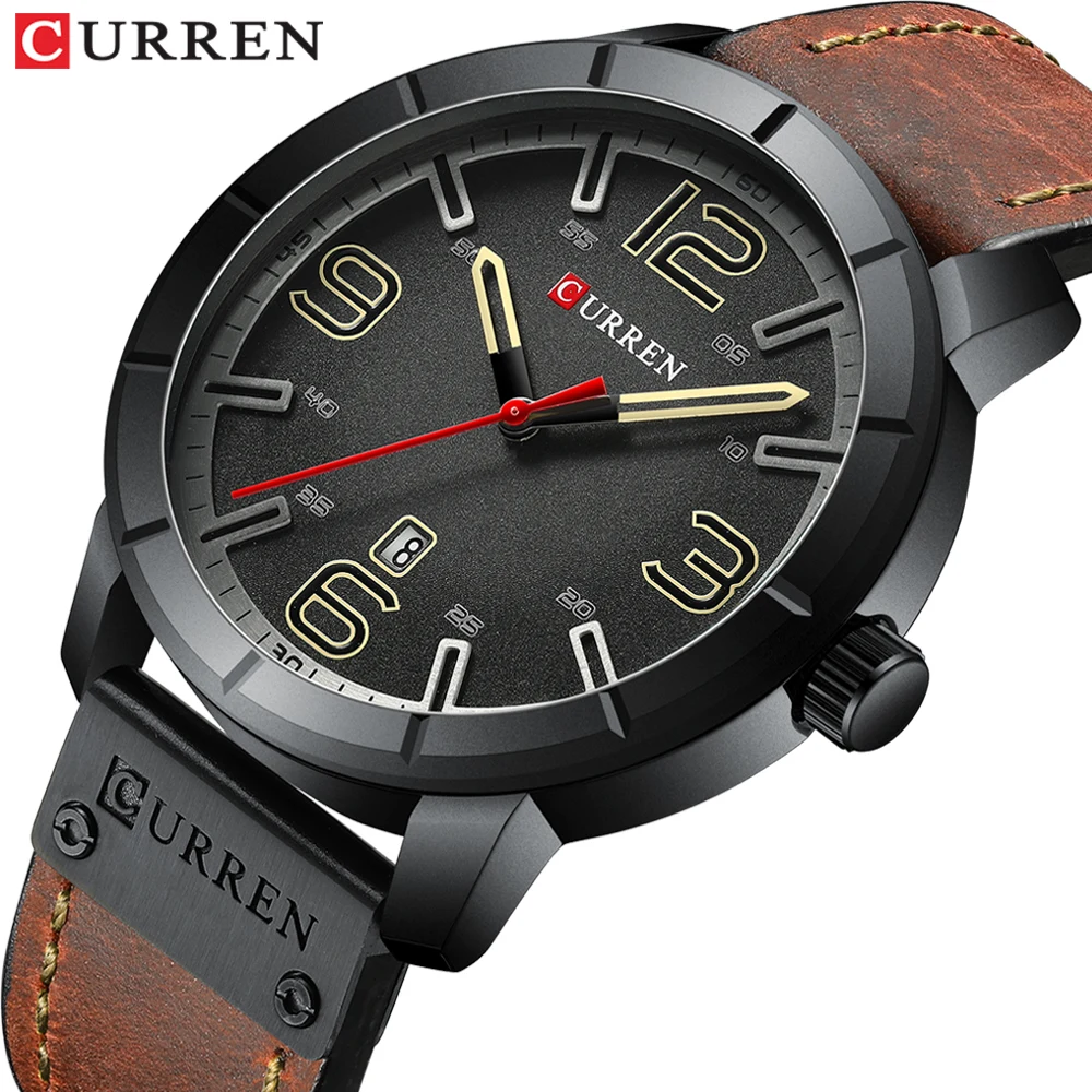 Relogio Masculino CURREN Роскошные брендовые аналоговые военные Бизнес наручные часы с