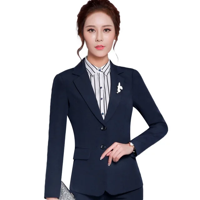 New fashion women blazer solid color long sleeve female