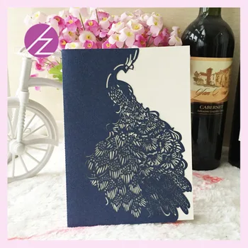 

20pcs/lot free shippingHOT Western-Style Champange Gold Laser-Cut phoenixPattern Customizable Printable Wedding Invitations Card