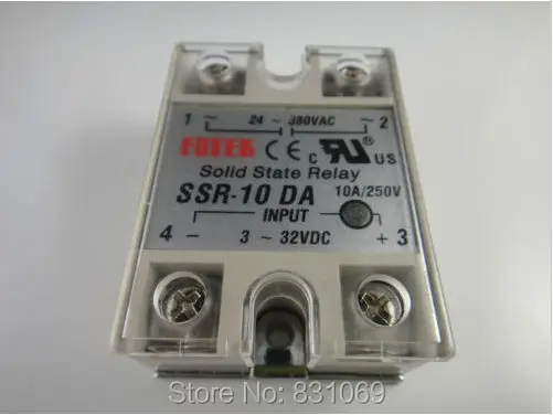 

10Pieces/Lot Solid State Relay SSR-10DA 10A 3-32VDC/24-380VAC