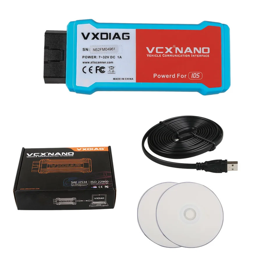 Wi-Fi версия VXDIAG VCX NANO для FD/MA 2 в 1 IDS V100.01 с поддержкой нескольких языков до