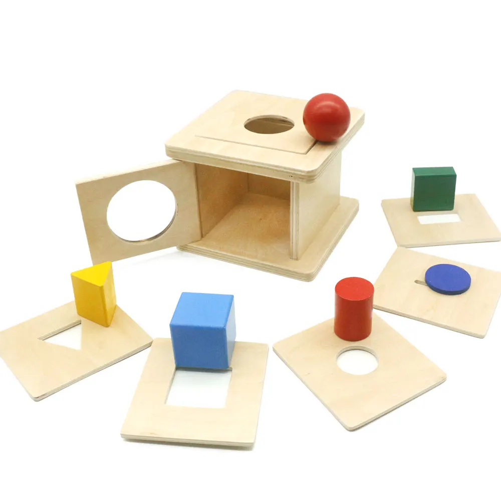 

6 in 1 Montessori Sensorial Material Shape Matching Box Juguetes Montessori Rducational Eooden Toys Baby Learning Aids F0964H