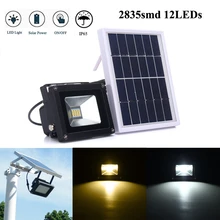 12 Светодиодный 2835 SMD Солнечный светодиодный прожектор светильник Водонепроницаемый Сенсор потолочные светильник Открытый сад лампа безопасности солнечный светильник