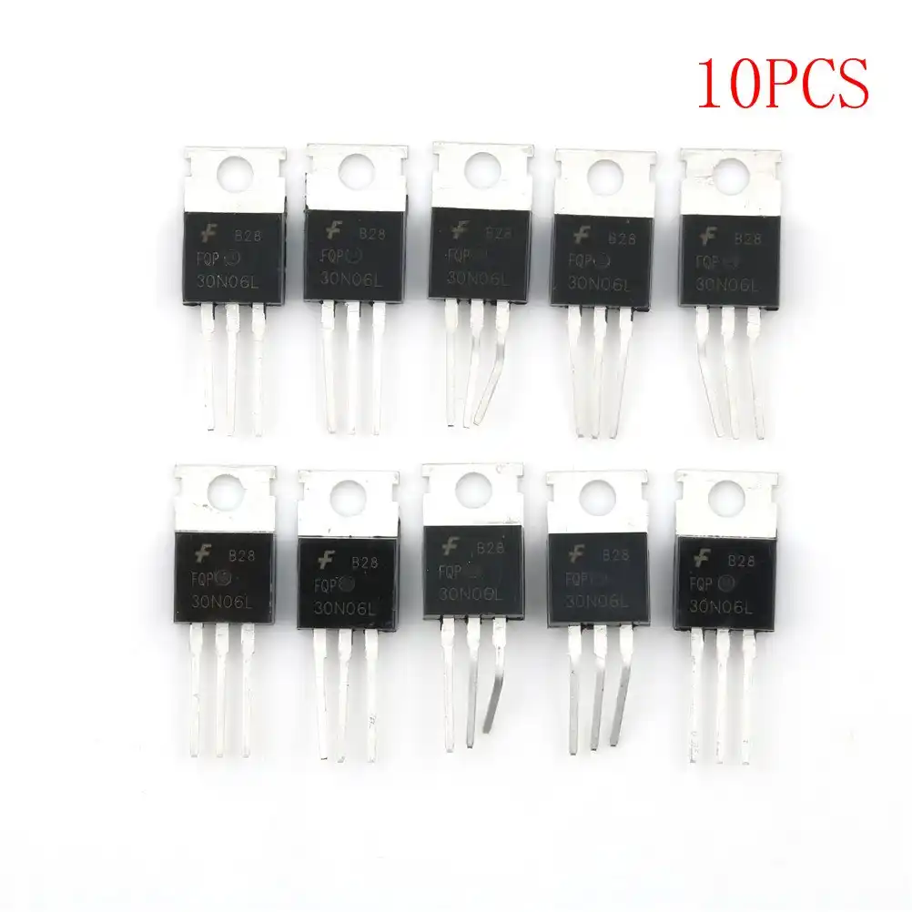 10 pcs FQP30N06 N-Channel MOSFET Semiconductor