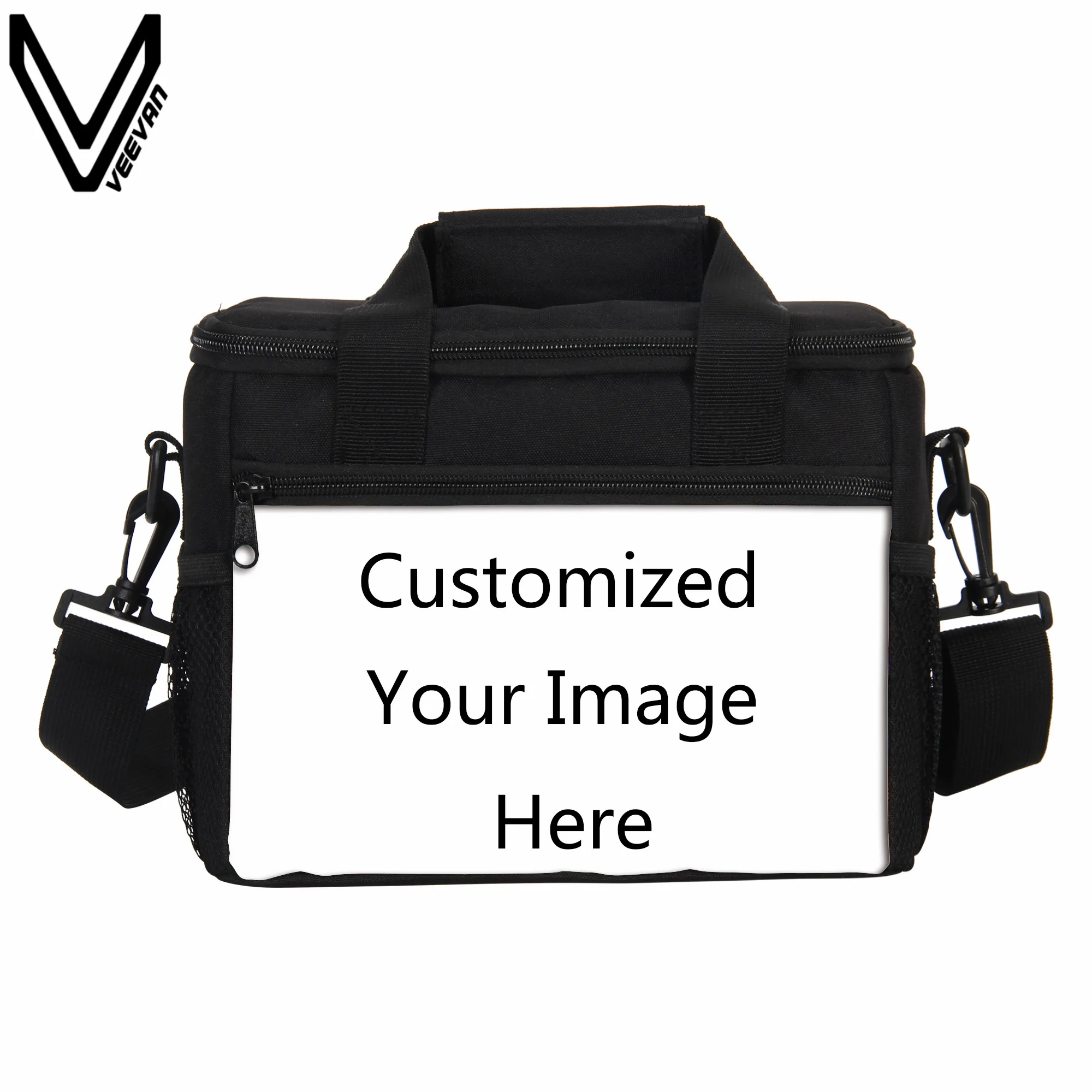 

VEEVANV New Fashion Thermo Lunch Bags Customized Image Here Women Thermal Insulated Cooler Bags Men Portable Food Tote Ice pack