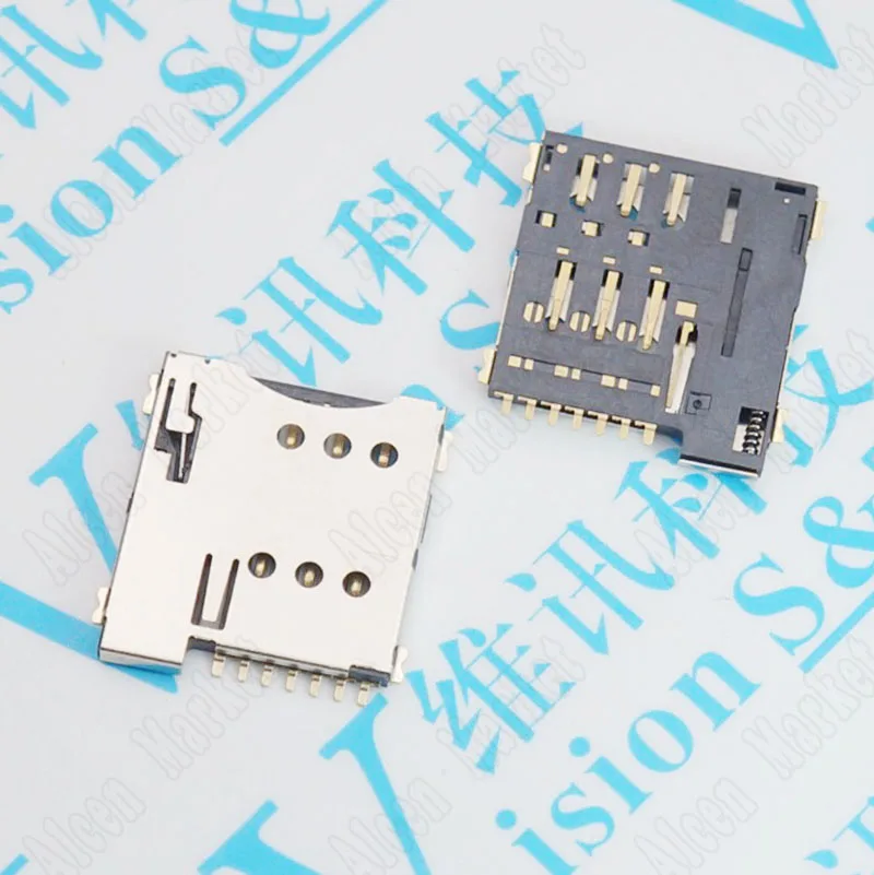 

For MICRO SIM Card Connectors Self Pop-out Type Small SIM Card Slot 7P for PUSH Phone Card Jack 1.3 Ultrathin