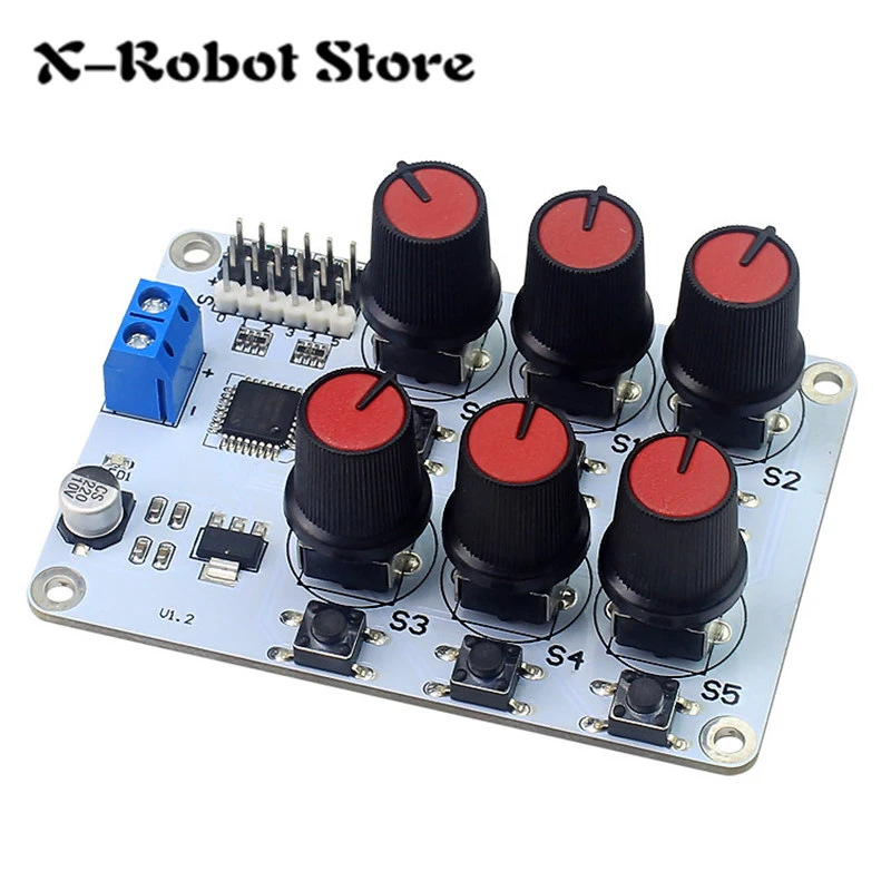 Diy 6 Ch Knob Control Board Servo Servo Tester Control Panel Arm Control Manipulator Remote Control Parts Toy Accessories Parts Accessories Aliexpress