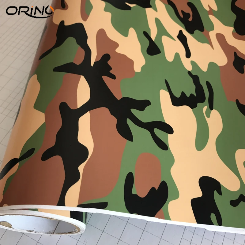 Black Green Camouflage Vinyl Film Sticker-1