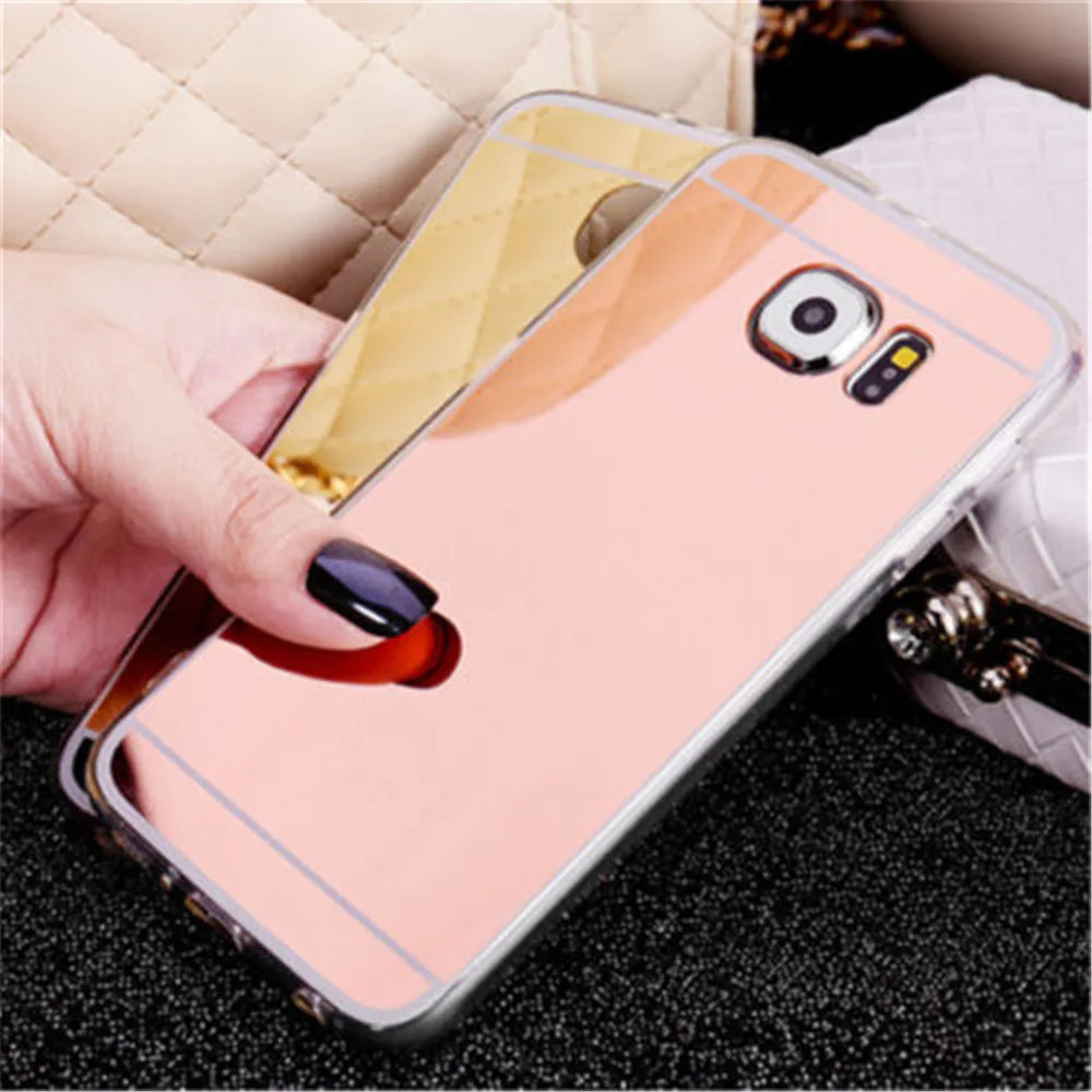 Luxury Ultra thin Soft Silicone TPU Mirror Case Cover For Samsung