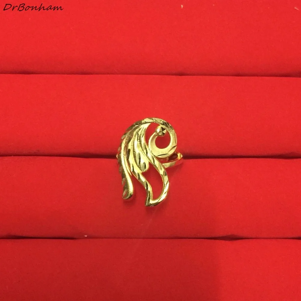 

DrBonham 2018 new 24K Gold filled Finger Rings for Woman party Cocktail Ring for Female African/Arabian/Middle East
