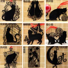 1 шт. закладки кошка японская черная краска металлические закладки канцелярские принадлежности Escolar школьные офисные принадлежности Papelaria закладки