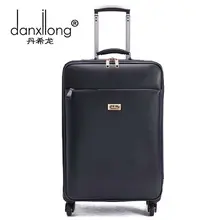 Danxilong 16 18 20 INCH PU Leather Trolley Luggage Business Trolley Case Men s Suitcase Travel