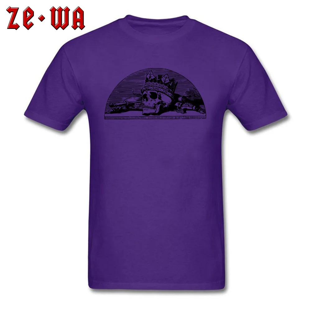 Vintage skull with crown 2968614_960_720 Tops Shirt New Coming Crew Neck Top T-shirts Custom Short Sleeve Cotton Men Tee-Shirt Vintage skull with crown 2968614_960_720 purple