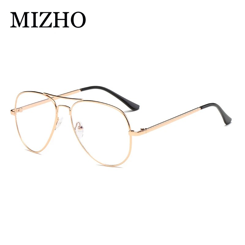 MIZHO Cheap Brown Lens Unisex Metal Yellow Sunglasses Women Pilot Mirror Brand Designer Aviador Sunglasses For Men 2019 Summer