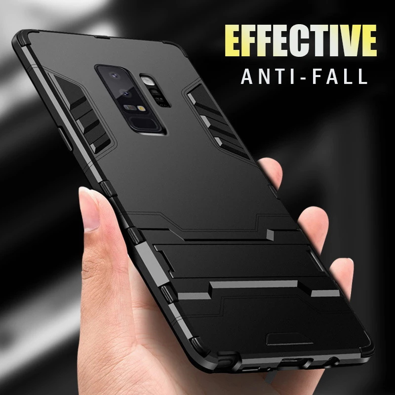 360 Полный противоударный Броня чехол для samsung Galsxy S8 S9 плюс Примечание 8 9 держатель