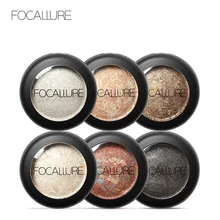 FOCALLURE 10 Colors Baked Eyeshadow Eye shadow Palette in Shimmer Metallic Eyes Makeup Cosmetics Tools