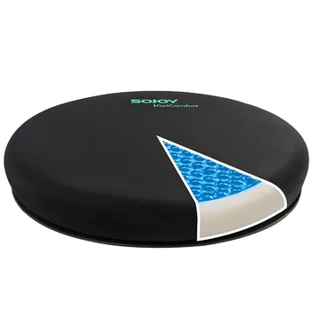 

Sojoy iGelComfort Deluxe Gel Swivel Seat Cushion with Memory Foam two sizes Cooling Pad For Travel Home Office Car Use