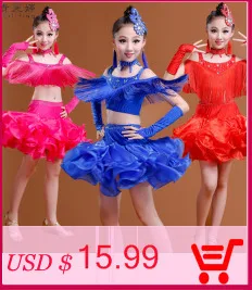 Сексуальное Кружевное бальное платье для латинских танцев Современная танцевальное платье для девочек соревнование для детей с длинными рукавами детская танцевальная одежда для сальсы танго