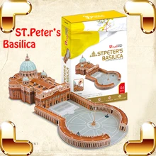 Новогодний подарок ST. Peter's Basilica 3D головоломка модель большое здание большая обучающая игрушка IQ сборка игры взрослые головоломки домашнее украшение