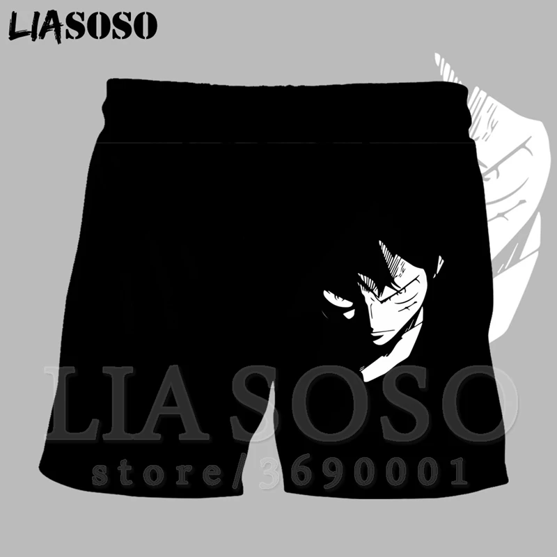 LIASOSO 3d принт Японии аниме Одна деталь Обезьяна D Луффи Для Мужчин's Шорты пляжные Рубашки домашние доска Шорты брюки высокого качества X1351