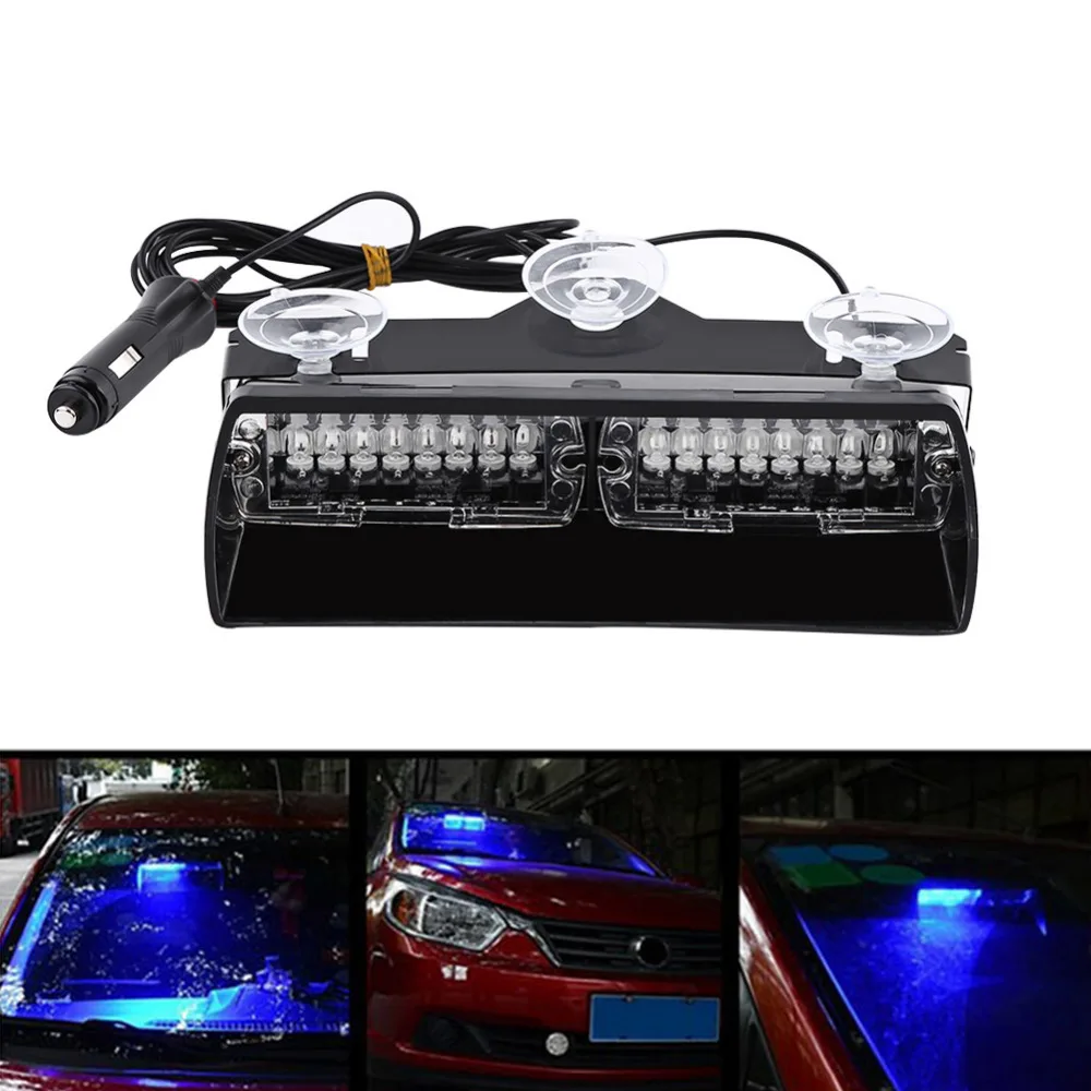 Color : Blue 6 LED Emergency Warning Light Safety Flashers Car Truck SUV Strobe Hazard Flashing Lamp VGEBY 2Pcs Warning Lights