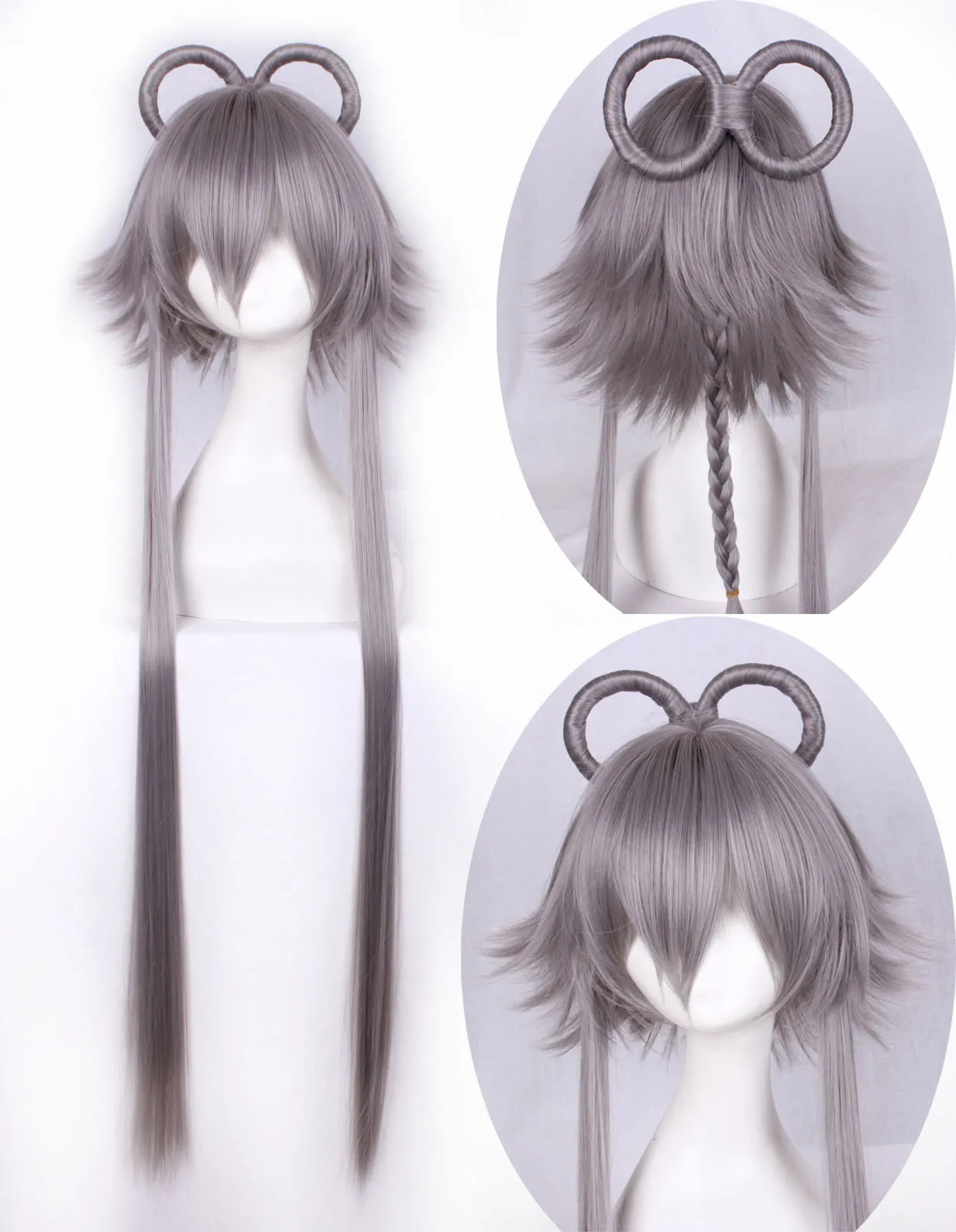 

Top Quality Grey Long Shaggy Layered Styled Cosplay Wig