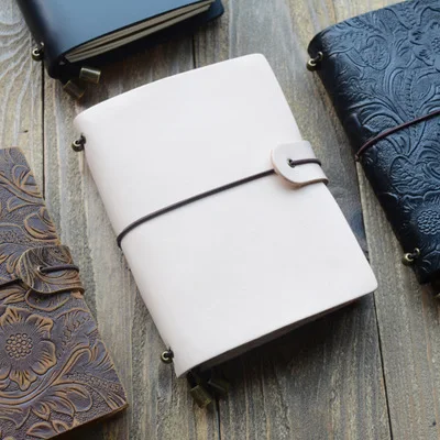

Genuine Leather Travel this creative leather notebook DIY custom notebook custom logo retro business hand book