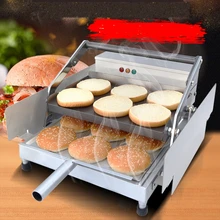 Коммерческий аппарат для изготовления гамбургеров машина для выпечки гамбургеров нагревающаяся поверхность тостер для гамбургеров
