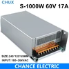Alimentation de commutation 1000W 60V 17a, entrée 110v ou 220v AC à DC, sélection par commutateur 1000w ac à dc ► Photo 1/6