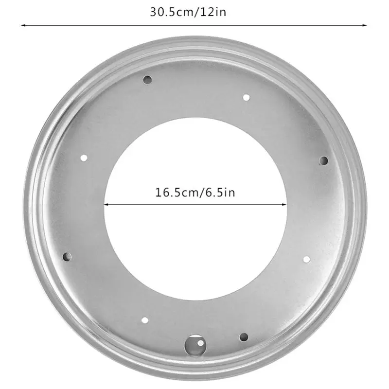 Горячая 12 дюймов круглой формы оцинкованный поворотный стол вращающаяся поворотная пластина Кухня& дисплей стол Аппаратные средства