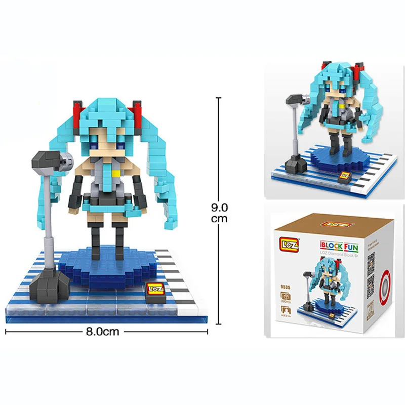 Loz hatsune miku DIY edificio ladrillos bloques niños regalo juguetes educativos Menino Juguetes