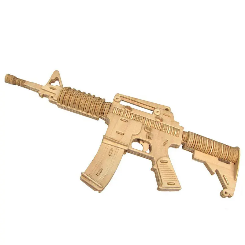 

3D DIY Wooden Gun Model Machine Puzzles Wooden Toy Gun Puzzles Learning Outdoors Toys For Boys And Adults Crafts Gifts