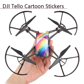 

3PCS/1set Cool PVC Cartoon Stickers for DJI Tello Camera Drone Body Skin Decals Colorful Skin Removable Sticker RC Spare Parts