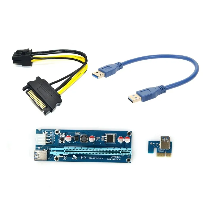 30cm/60cm USB 3.0 PCI-E Express 1x to 16x Extender Riser Card Adapter for Graphics Video sound card for Bitcoin Litecoin