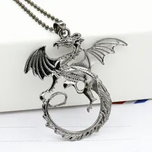 New Game Dragon The Elder Scrolls V Pendant Necklace Skyrim Choker Men Jewelry Necklace Chain