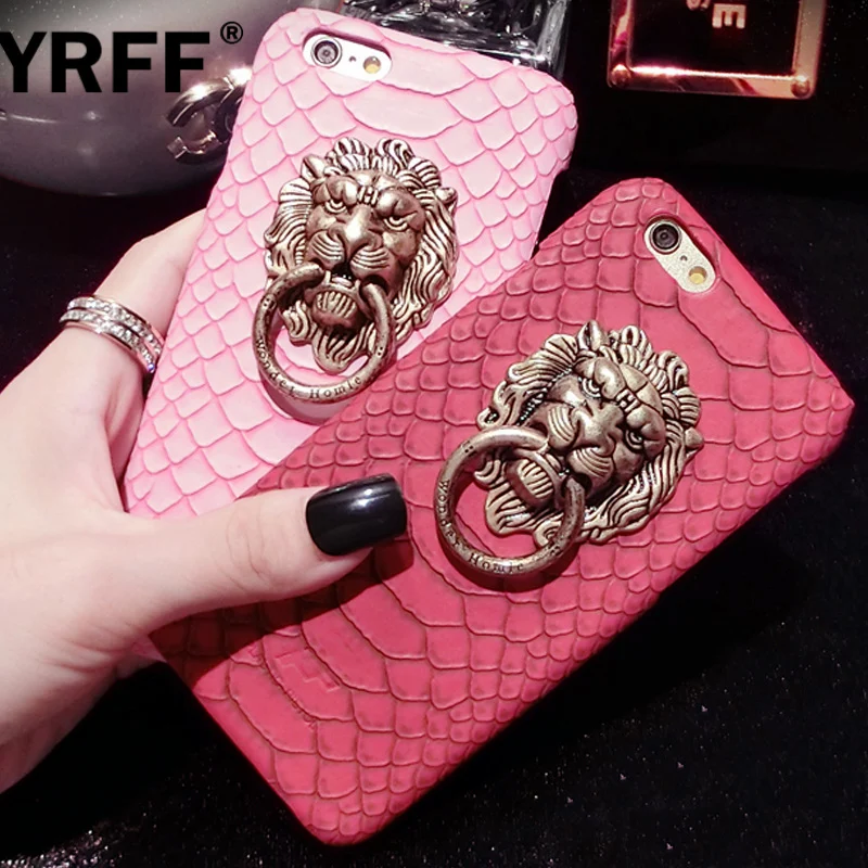 Чехол для телефона YRFF со змеиной кожей iPhone 5 6 6s plus 7 Plus металлический чехол с
