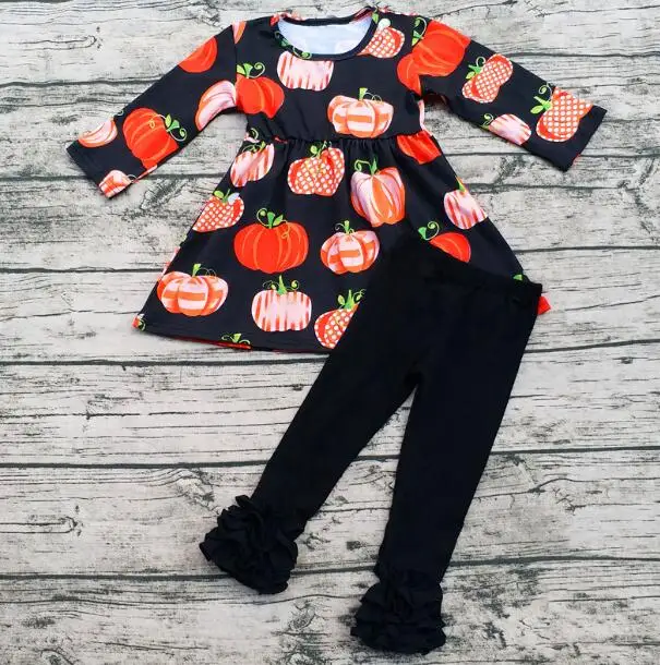 Fall Kids Clothing Sets Baby Halloween Pumpkin Clothes Set Halloween ...