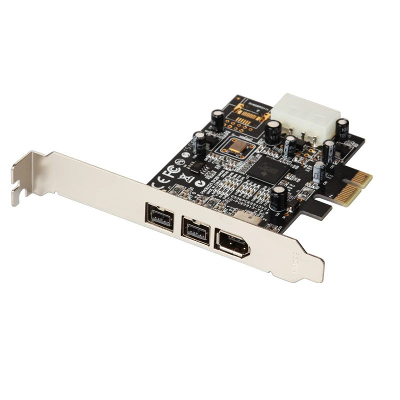 Чипсет TI2213 1394 Карта видеозахвата PCI Express на 2 порта 1394b + 1 порт 1394a адаптер шины FireWire