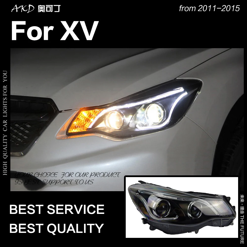 AKD автомобильный Стайлинг Головной фонарь для XV фары 2011- XV светодиодный фары DRL Hid Биксеноновые автомобильные аксессуары