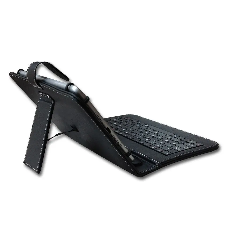 Универсальный кожаный чехол-подставка для клавиатуры Micro USB для 10, 10,1 дюймов, планшет на Android, ПК для samsung, lenovo, планшет, чехол-клавиатура