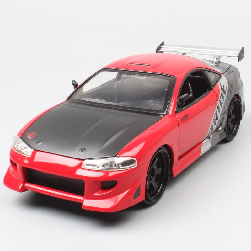 1/24 Jada 1995 Mitsubishi Eclipse, гоночные литые автомобили, металлическая спортивная модель автомобиля, масштабные игрушки, миниатюрный подарок для мальчика