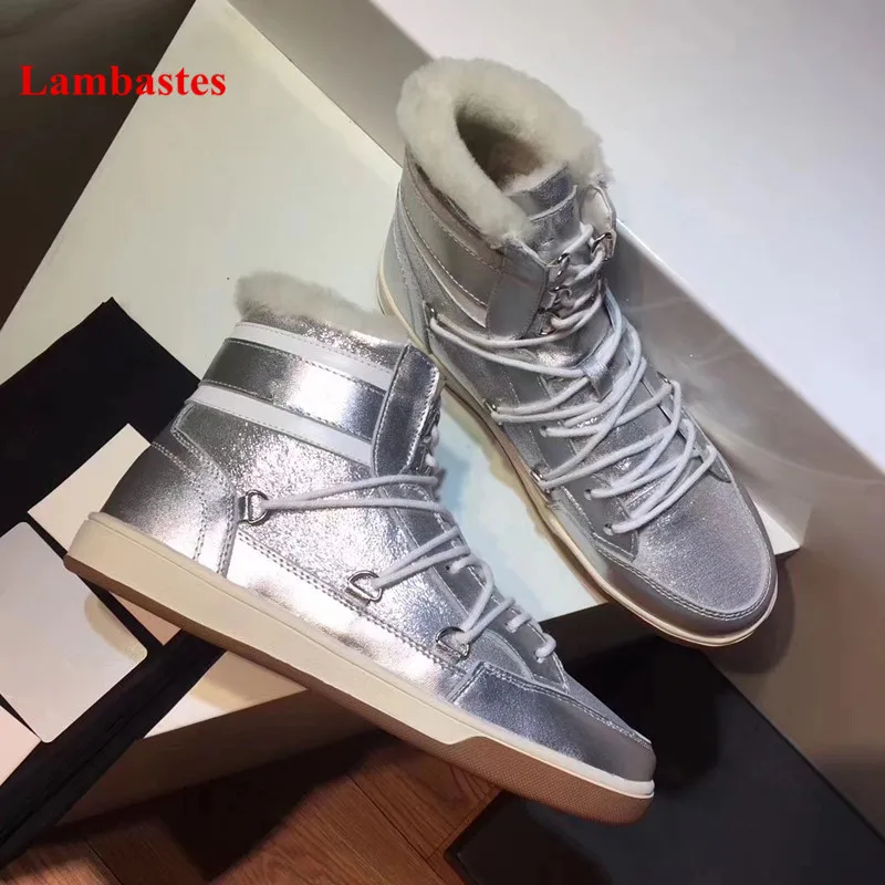 Femenina as Marca Plataforma As Pic Pisos Botas Mujeres De Tobillo Caliente Nieve Mujer Plata Encaje Diseño Zapatos Invierno Pic Casual Las 1gBp4OwqxH