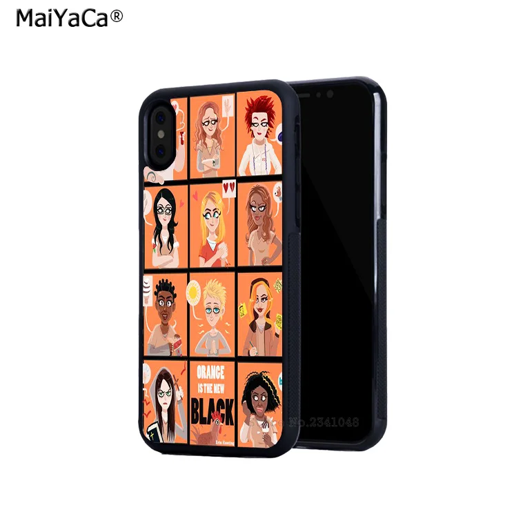 orange is the new black soft edge mobile phone cases for
