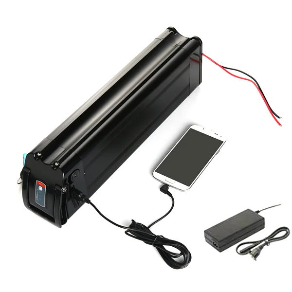 Cheap Silver fish ebike battery with Bottom discharge Samsung cell 48v 15Ah bafang  electric bike lithium ion battery +5V USB port 6