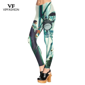 

VIP FASHION 2019 women leggins spring summer hot fashionMy 3d neighbor Totoro printed leggings high waist woman pants