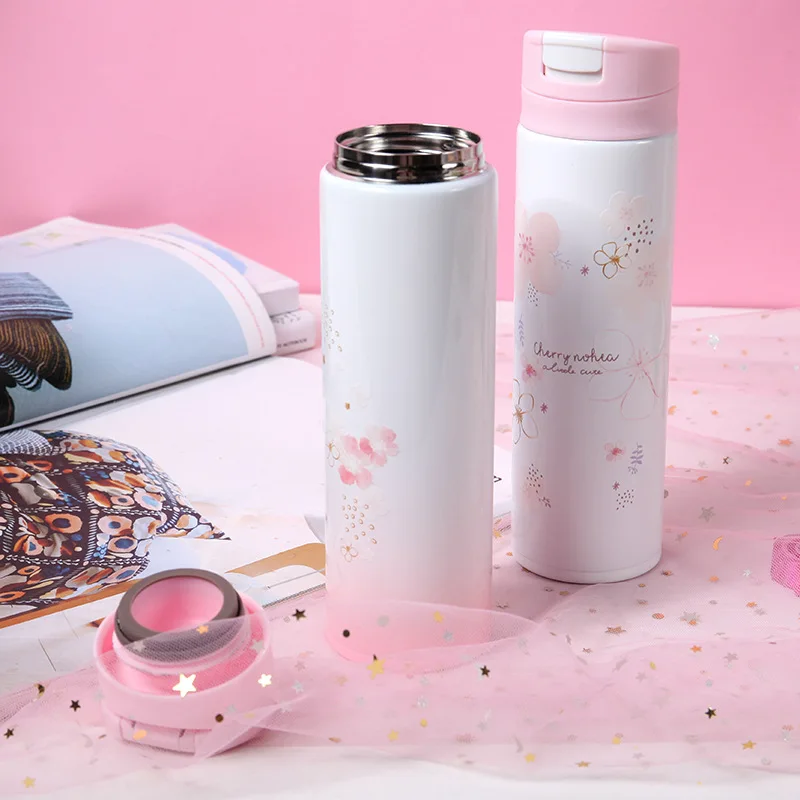 Thermos Bottle With Cherry Print Pink Konges Sløjd - Babyshop