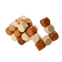 Wooden Dragon Tail Magic Cube Style Puzzle Toy Adult Children Intelligence Brain Teaser 3D Shaper Jigsaw